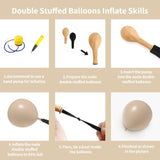 Nude Beige Double Stuffed Balloons Different Size 115Pcs 5/10/12/18" Tan Apricot Nude Balloon Arch Garland Kit For Boho Birthday Baby Shower Bridal Shower Gender Reveal Bear Neutral Party