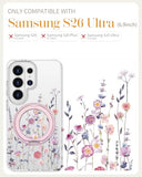 for  Galaxy S26 Ultra Case with Stand - Cute Soft TPU Clear Phone Cover for Women Girls Compatible with Magsafe Girly Unique Design with