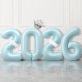 2026 Blue Number Balloons 40 Inch Foil Crown Party Supplies New Year