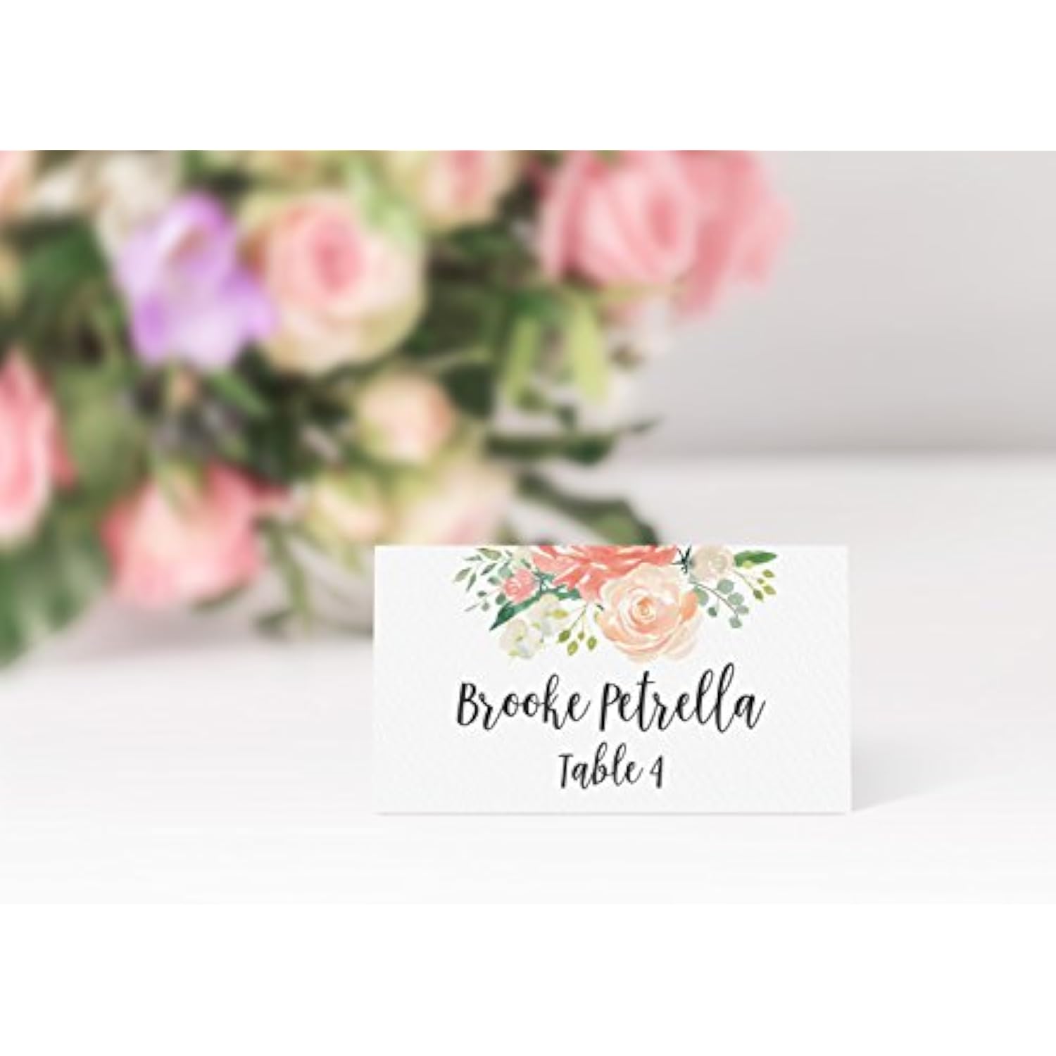 Table Place Cards For All Occasions And Events, Set Of 25 (Elegant Floral)