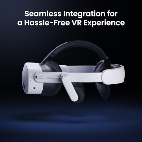 Audio Head Strap With Battery For Meta/Oculus Quest 3/3S, K4 Duo Dualfast Charging Headset, Vr Accessories With Balanced Design For Enhanced Sound Effects & Playtime