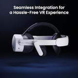 Audio Head Strap With Battery For Meta/Oculus Quest 3/3S, K4 Duo Dualfast Charging Headset, Vr Accessories With Balanced Design For Enhanced Sound Effects & Playtime
