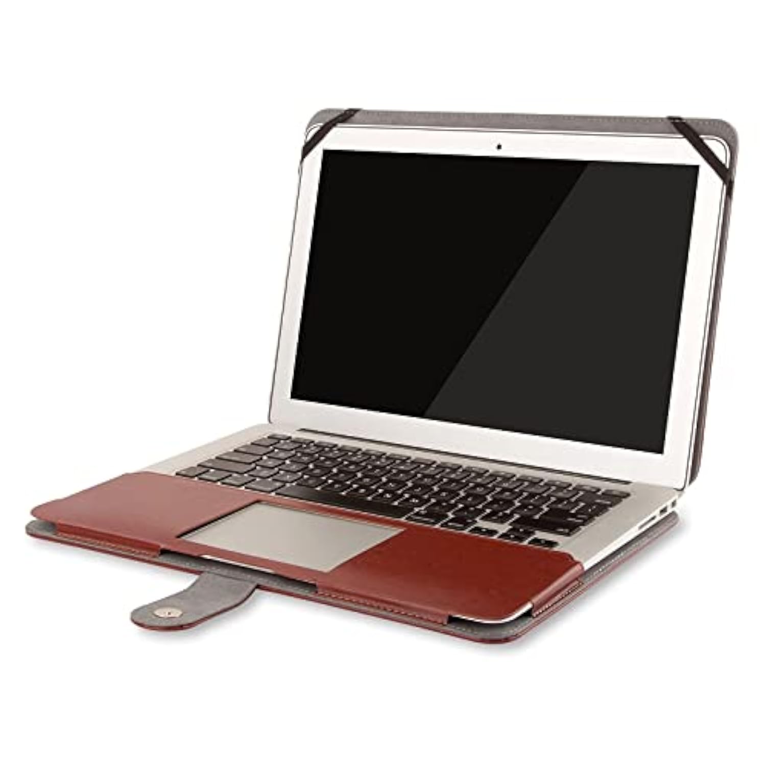MOSISO PU Leather Case Compatible with MacBook Air 11 inch Case A1370 A1465, Portfolio Protective Stand Cover Sleeve, Brown