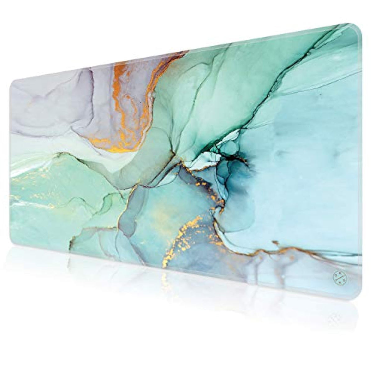 Large Gaming Mouse Pad, Extended Xxl, (35.4X15.7X0.11 In), Long Non-Slip Rubber Base Mousepad, Stitched Edges, Waterproof Keyboard Desk Mat For Game, Work, Office, Home Decor (Teal Ocean)