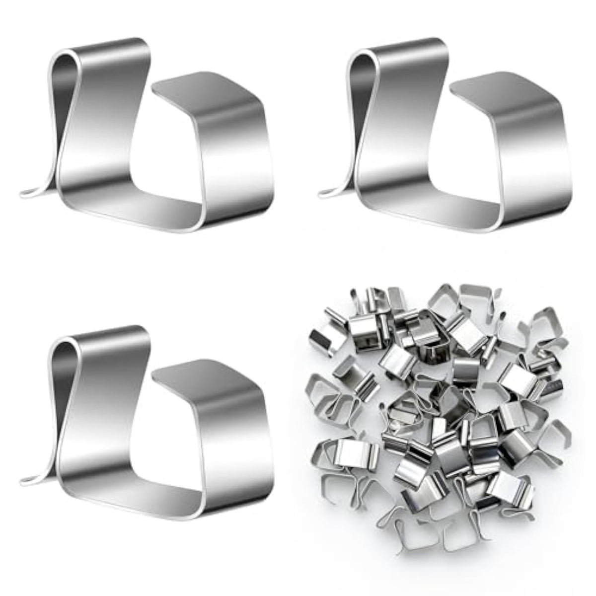 Metal Christmas Light Clips 50 Pack – Heavy-Duty Gutter Clips For Hanging Outdoor Lights, For String Lights – Secure Outdoor Light Hooks For Christmas, Halloween, Patio Décor