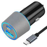 Fast Usb C Car Charger For Google Pixel 10/10 Pro/10 Pro Xl/10 Pro Fold/9/9A/8/7/6A Android Phone Plug, 48W Pd & Qc 3.0 Cigarette Lighter Adapter (Rapid Charging Type C Cable 3.3Ft Included)