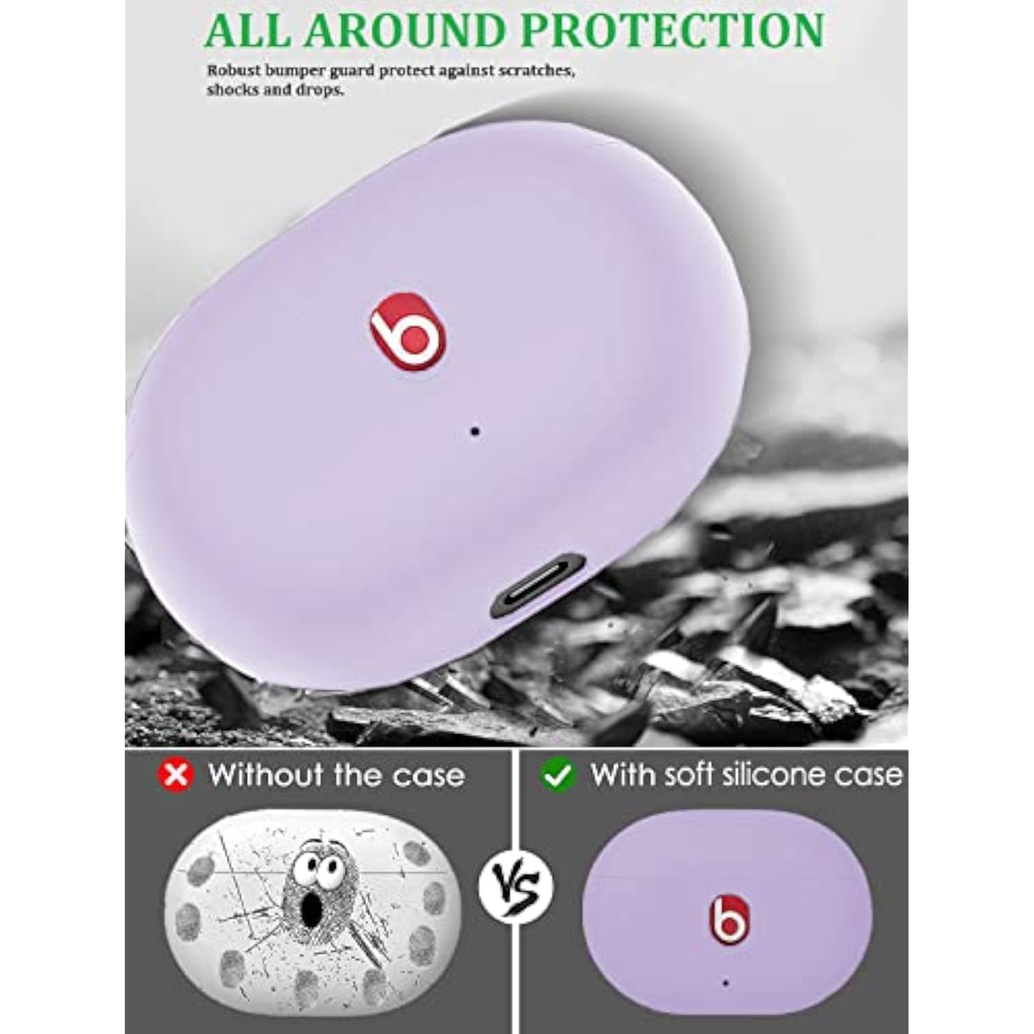 Beats Studio Buds/Buds Plus Protective Case with Cleaner Kit - Purple