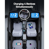 Iphone Car Charger 4 In 1 Fast Usb Car Phone Charger 20W Double Lightning Retractable Cables 31.5 Inch And 2 Usb Ports Car Charger Adapter For Iphone 17/16/15/14/13/12 Pro Max/Xr/Xs,Samsung,Pixel,Ipad