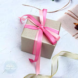 2 Rolls Satin Pink & Hot Pink Craft Ribbon,Total 20 Yards,(Satin Pink