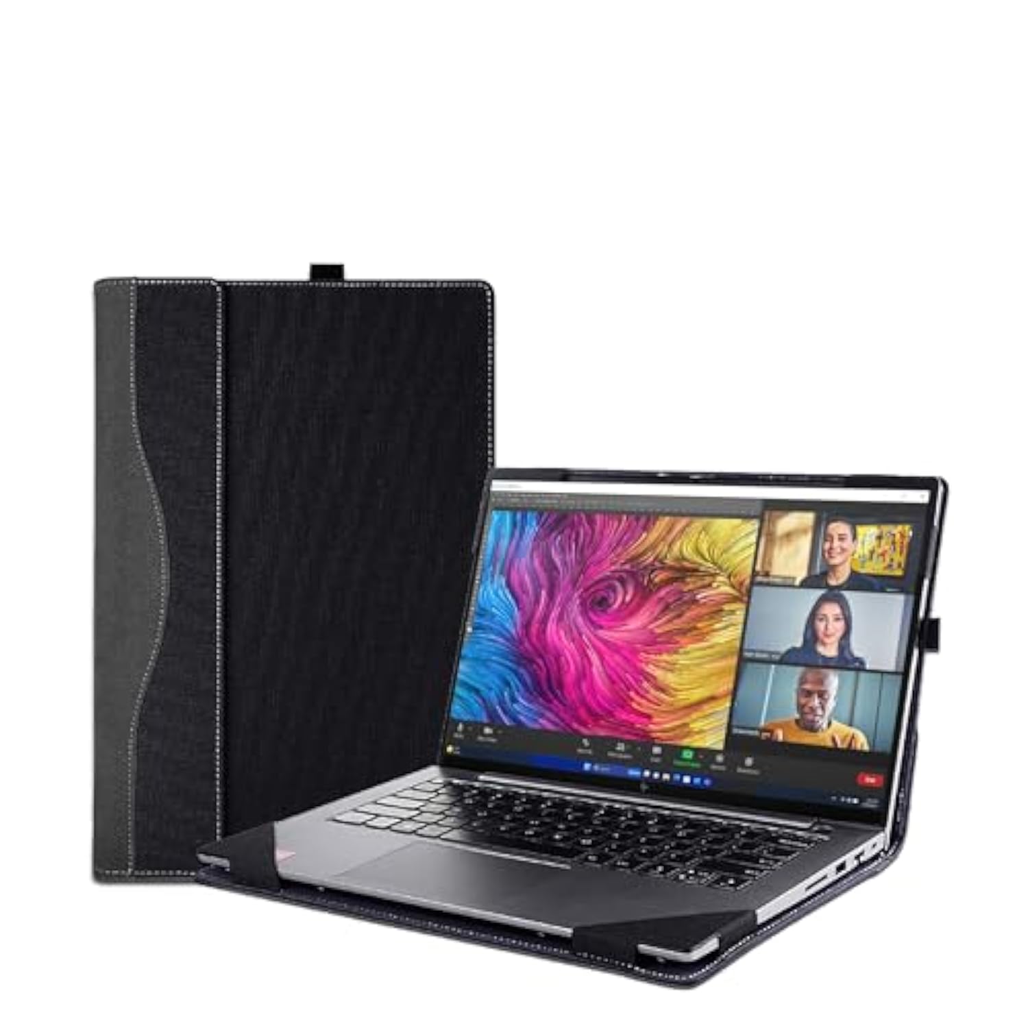 Laptop Case Cover For Hp Envy X360 2-In-1 Laptop 16-Ad 16Z-Ad 16-Ac 16T-Ac & For Hp Zbook Firefly 16 Inch G11,Separable Pu Leather Protective Bag Accessories With Thermal Vent (Dark Grey)