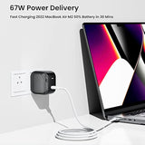Ganhub Usb C Charger 67W, Gan Iii Pps Mini Fast Foldable Power Adapter With Usb-C Cable For Macbook Pro/Air, Galaxy S24, Dell Xps, Hp, Iphone 16/15 Pro, Ipad Pro, Steam Deck, Laptops