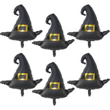 6pcs Jumbo Witch Hat Foil Balloons Halloween Party Decorations for Kids Birthday Props
