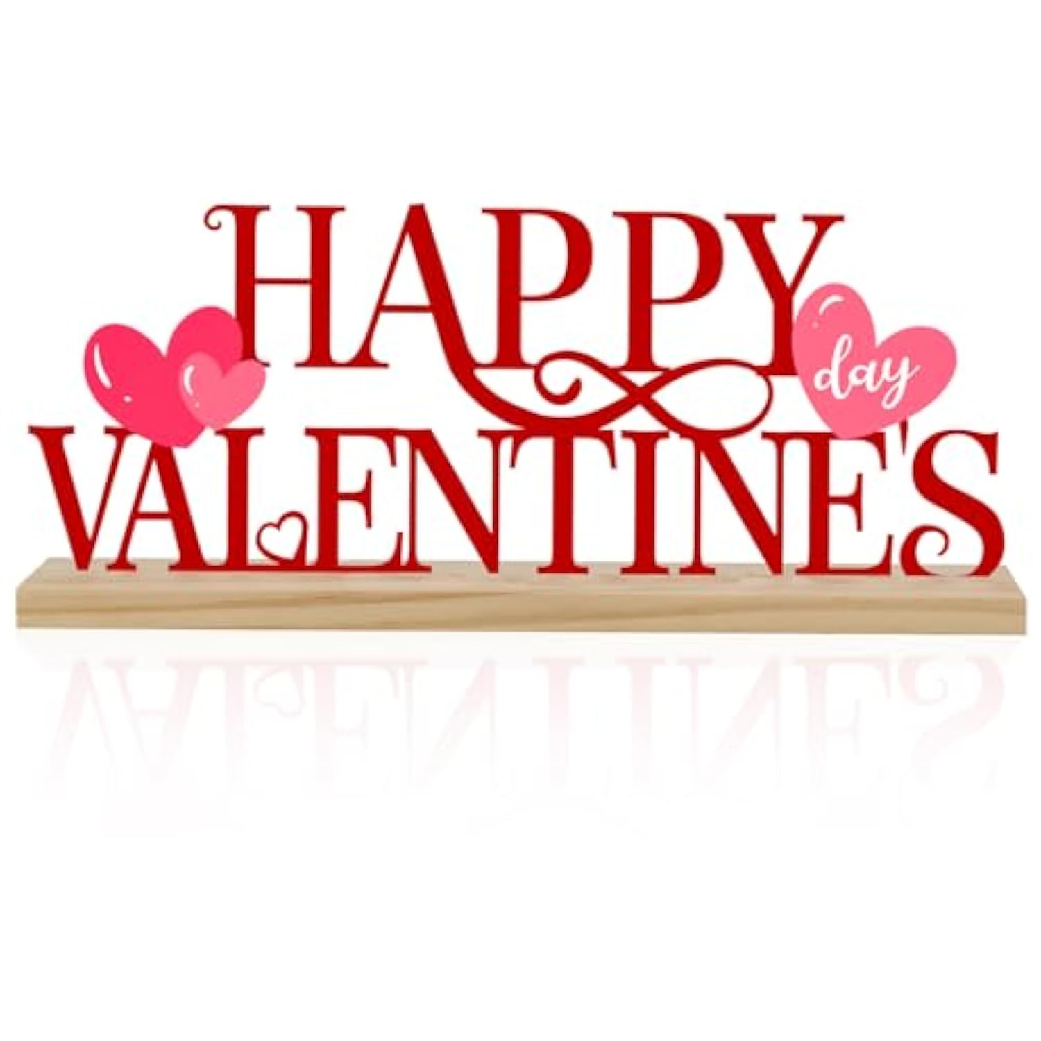 Metal Happy Valentine'S Day Sign, Valentines Day Decorations For Home, Party, Shelf, Mantel, Indoor, Valentine Heart Decor, Valentines Day Table Top Decoration (Valentine)