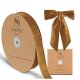 Copper Velvet Ribbon 1'' 25 Yards For Christmas Tree, Gift Wrapping, Flower Bouquet, Wreath Decorations, Bow Making