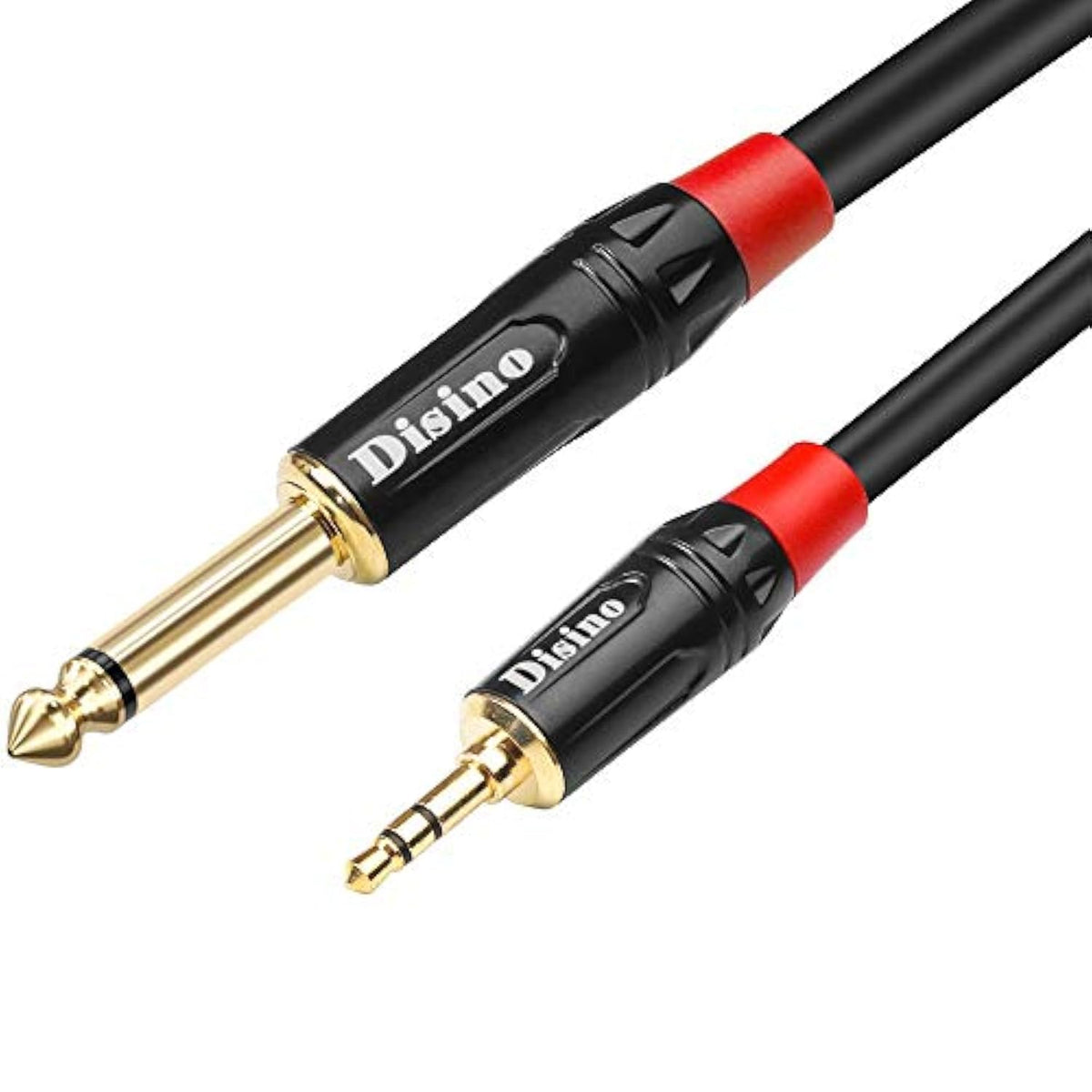 1/4 Inch Ts To 1/8 Inch Trs Cable, 1/4" Ts Mono To 1/8 Inch(3.5Mm) Trs Stereo Interconnect Adapter Cable,Mono To Stereo Patch Cord - 6.6 Feet/2 Meters