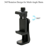 Phone Holder/Vertical And Horizontal Tripod Mount Adapter Rotatable Bracket With 1/4 Inch Screw, Adjustable Clip For Iphone, Android Cell Phone, Selfie Stick, Camera Stand