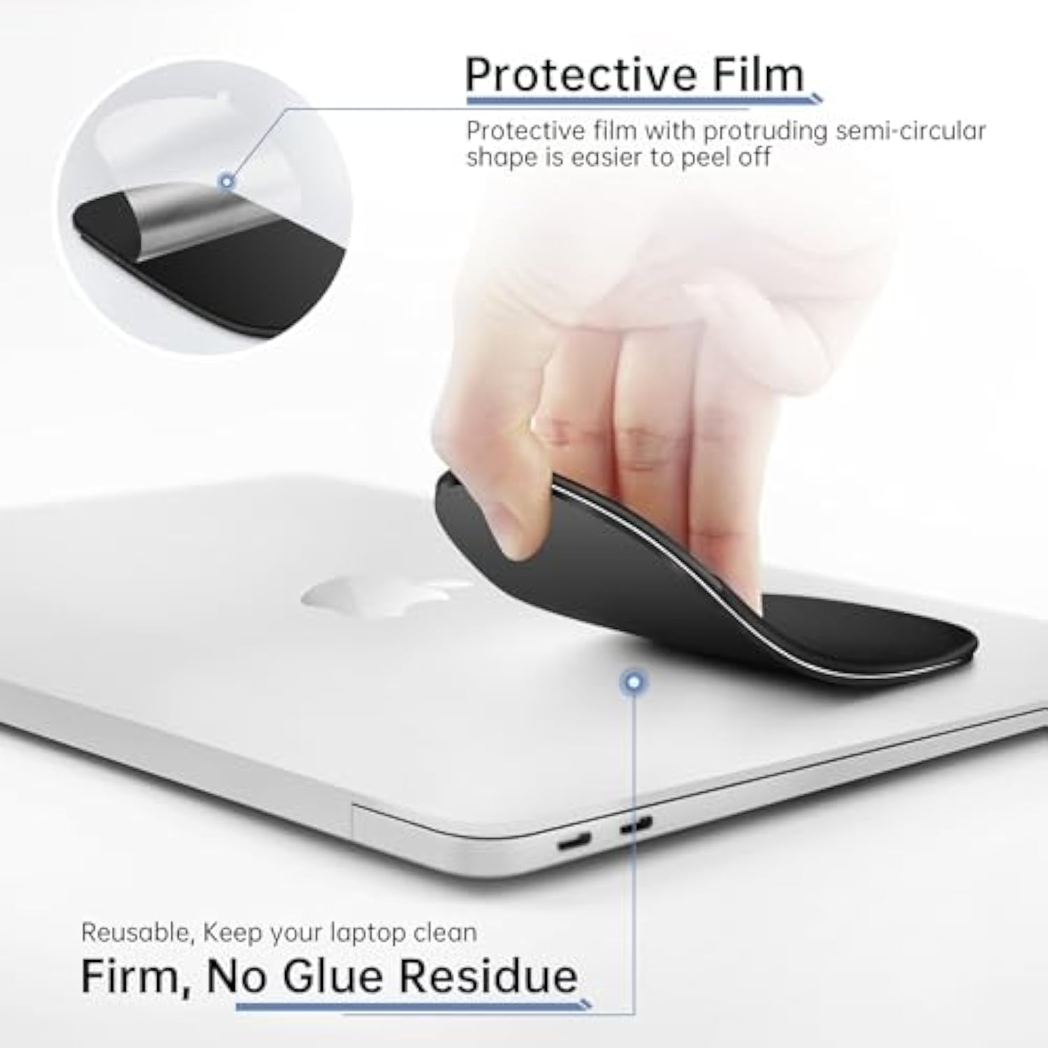 Slim Mouse Holder For Laptop, Mouse Pouch/Mouse Sleeve For Laptop, Computer Mouse Holder, Case For Magic Mouse, Reusable Adhesive, No Glue Residue, Compatible With Ipad Or Macbook