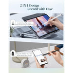 Stylus Pen For Touchscreen, Stylus For Apple Iphone Ipad Pro Android Tablets Chromebook All Universal Touch Screens (Black/White)