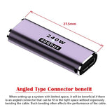 Usb4 Type C Female To Female 240W Power 40Gbps Data 8K Video Extender Adapter