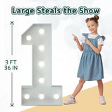Marquee Numbers 3 Feet Tall Big Light Up Numbers 26Th Birthday Decorations Women Men Graduation Decorations 2026 White Anniversary Party Decor Large Cardboard Prop Backdrop Sign 26