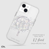 Case-Mate iPhone 15 Case - Touch of Pearl [12ft Drop Protection] [Compatible with MagSafe] Magnetic Cover with Cute Bling Sparkle for iPhone 15 6.1", Anti-Scratch, Shock Absorbent Material, Slim Fit