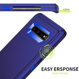 For Galaxy S10 Case,Shockproof 3-Layer Full Body Protection [Without Screen Protector] Rugged Heavy Duty High Impact Hard Cover Case For Samsung Galaxy S10,Dark Blue