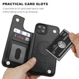 Magsafe Compatible Wallet Case for iPhone 14 Plus, Black