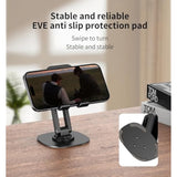 360° Cell Phone Stand For Desk, Cell Iphone Holder For Desk Foldable Office Desk Phone Stand For Video Recording Adjustable Travel Phone Mobile Stand For All Smartphones,Iphone,Ipad,Switch(K69-Black)