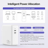 Macbook Pro Charger/Macbook Air Charger-130W Dual Usb C Charger For Macbook Pr