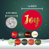 Christmas Stickers | Christmas Envelope Seals | 1.4 Inch | Gold Foil | Inspirational Positive Word | Waterproof | 90-Pack For Christmas Gifts, Holiday Stickers For Envelopes, Holiday