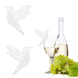 50Pcs Bird Shape Wedding Hollow Cup Card Name Place Cards Personalized Table Name Reception Decor Wedding Guest Cards For Wine Glass Banquets Table Decoration White