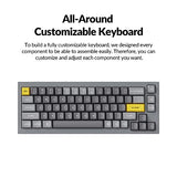 Q2 Wired Custom Mechanical Keyboard, Qmk/Via Programmable Macro, Full Aluminum, Hot-Swappable Gateron G Pro Brown Switch, 65% Layout Double Gasket Compatible With Mac And Windows - Grey