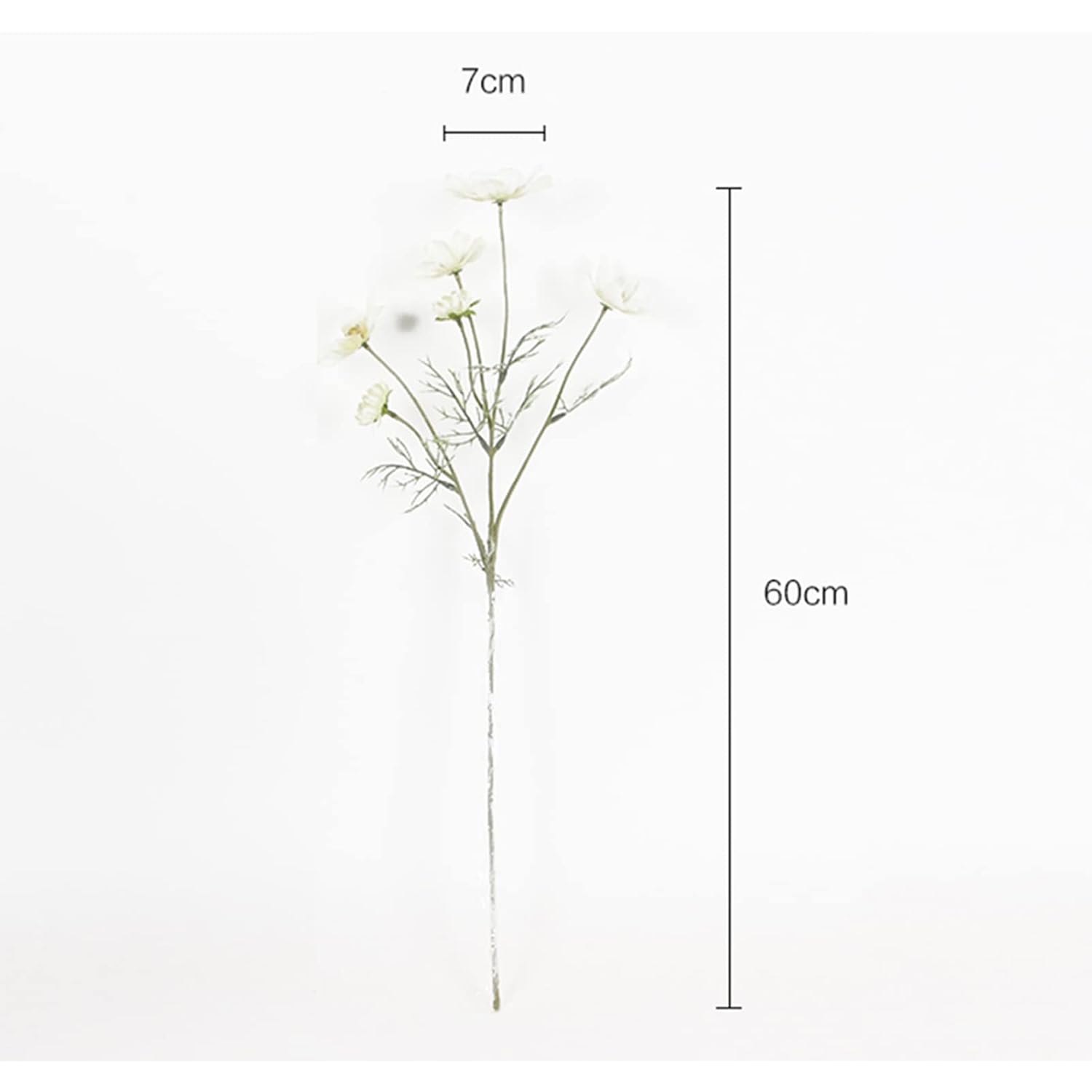 2 Pcs Artificial Fake Flowers Plants Cosmos Silk Flower Arrangements Wedding Bouquets Decorations Plastic Floral Table Centerpieces For Home Kitchen Garden Party Decor Approx 23.6'' High - White