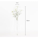2 Pcs Artificial Fake Flowers Plants Cosmos Silk Flower Arrangements Wedding Bouquets Decorations Plastic Floral Table Centerpieces For Home Kitchen Garden Party Decor Approx 23.6'' High - White