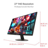New 27-Inch Prime Monitor 100Hz Hdmi X2 Vga 1Ms 99% Srgb Eye-Care Build-In Speakers, Machine Black 2026 (E275W-19203R Series)