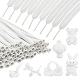 100Pcs 260 Balloons White Long Balloons For Balloon Garland Thickening Skinny Latex Twisting Balloon For Animals Modeling Christmas Birthday Wedding Party Decorations