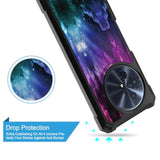 TCL 50 XL 5G Phone Case with Built-in Screen Protector and Dual Layer Shockproof Protection for Men and Women, Blue Star Galaxy Color, Military-Grade Full-Body Protective Cover
