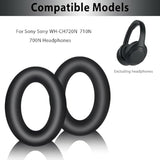 Silicone Ear Pads Cover Protector For Sony Wh-Ch720N Headphone Cushions,Sweat-Proof And Washable Ear Cushions Cover For Sony Wh-Ch720N/710N/700N Headphone(Black)