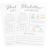 Baby Predictions & Advice Cards For New Parents – Baby Shower Game, Wishes For Mommy & Daddy, Gender Reveal Boy Or Girl, Modern Minimal Design, 30 Cards