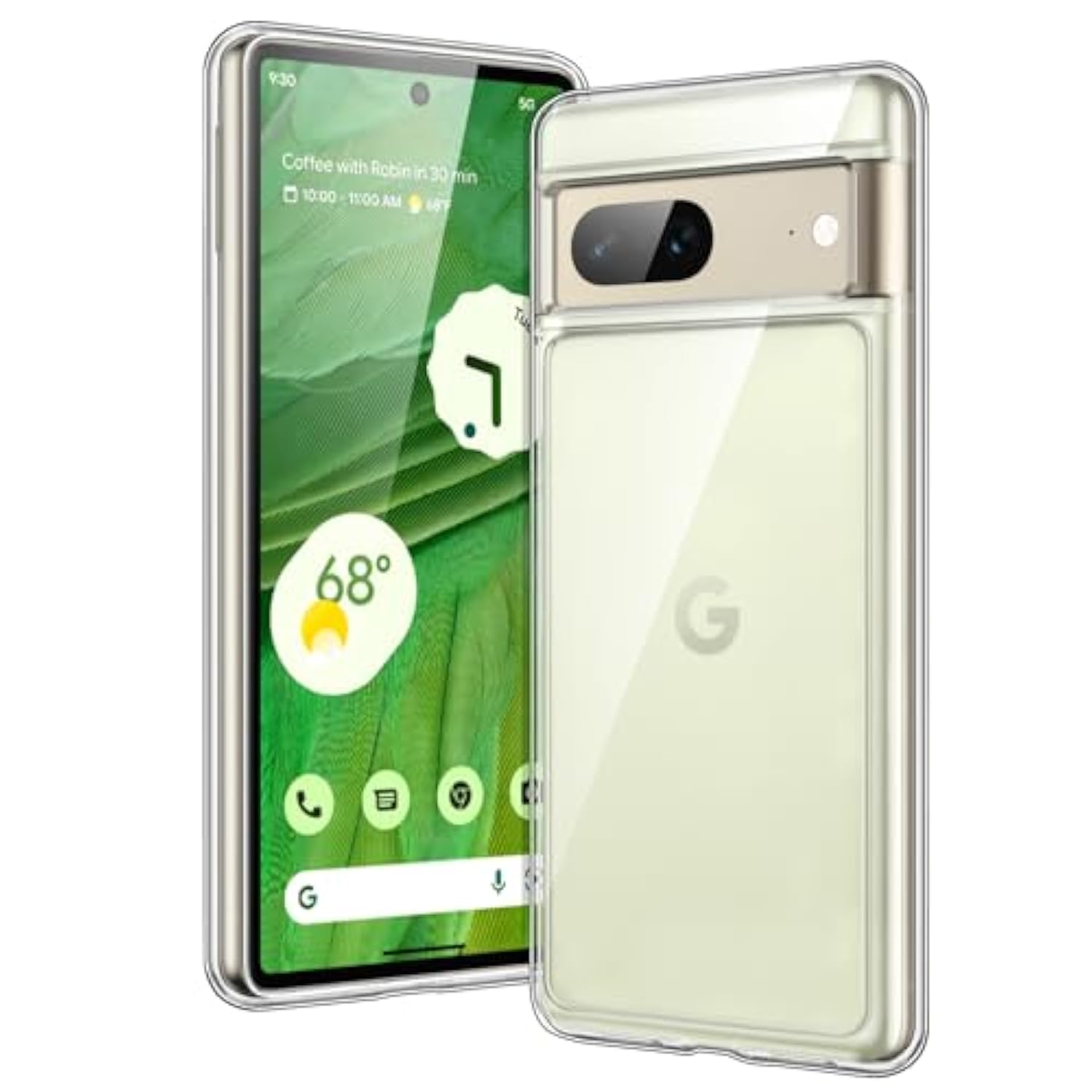JETech Case for Google Pixel 7, Shockproof Phone Bumper Cover, Anti-Scratch Clear Back (Clear)
