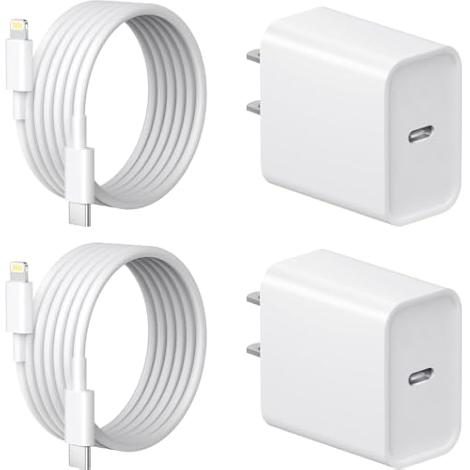 Iphone 14 13 12 11 Fast Charger Usb C Wall Charger [2-Pack] 6Ft Fast Charging Cable Compatible With Iphone 14/14 Pro/14 Pro Max/Iphone 13/12/11/X/8/7/6/Ipad Pro/Mini/Airpods