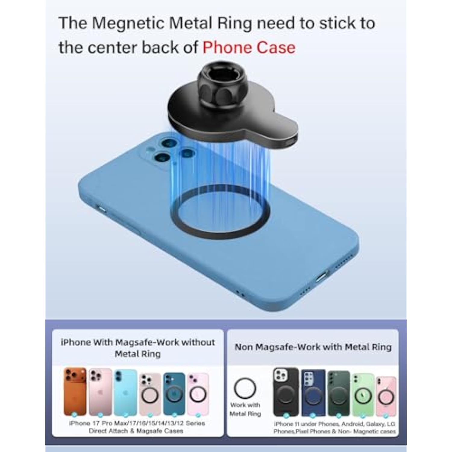 Car Phone Mount For Toyota Corolla 2019 2020 2021-2024 2025/Corolla Cross 2022 2023 2024 2025 Accessories 8-Inch Screen Magnetic 15W Fast Wireless Charger Cell Phone Holder Not Affect Air Vent