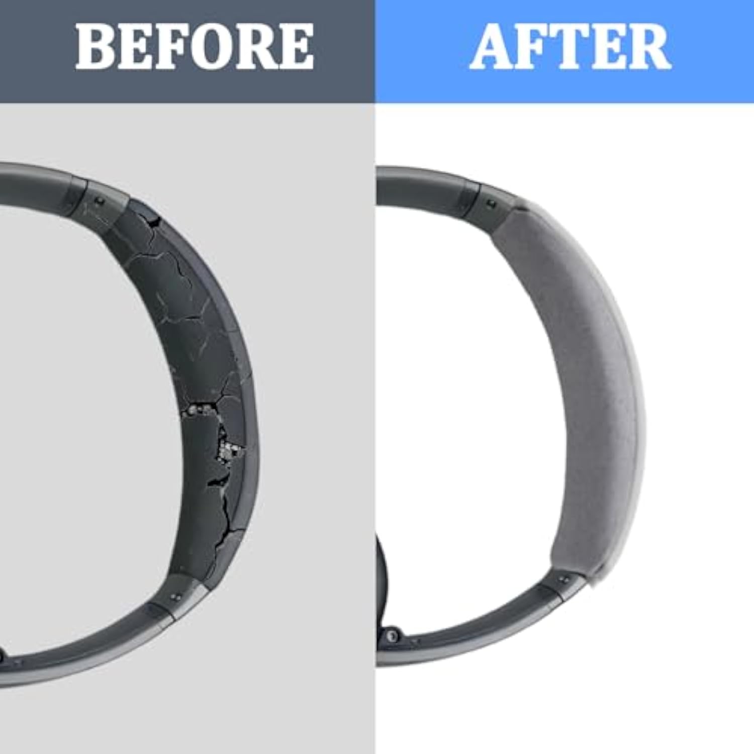 Qc35 Headband Pad Replacement Foam Cushion Pad Parts Accessories Repair Kit For Bose Quietcomfort 45 (Qc45)/Quiet Comfort 35 (Qc35, Qc35Ii) Qc Se/Qc Headphones,Easy To Install - Silver