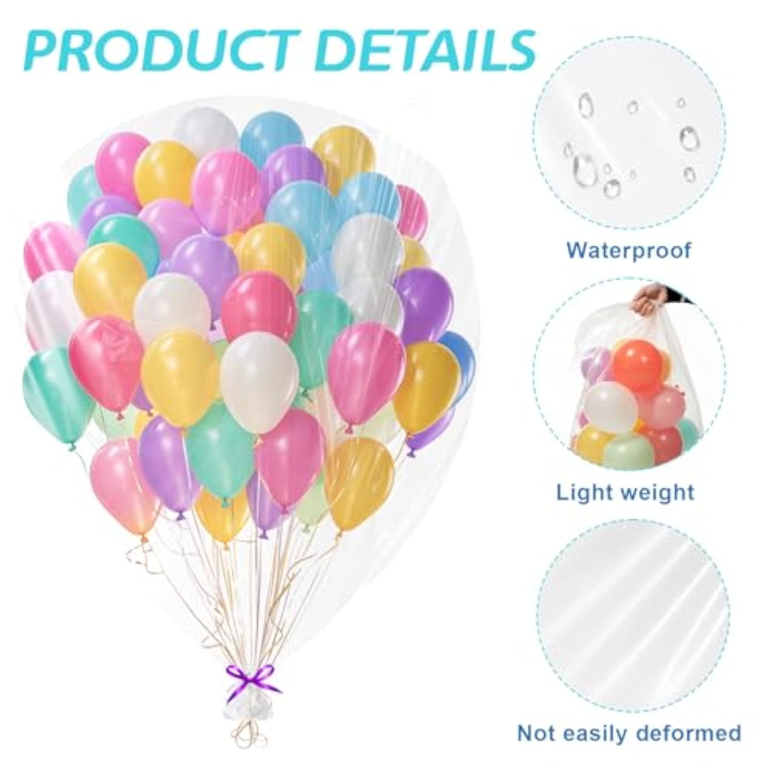 2 Pack Balloon Bags 98 X 59 Inch Big Plastic Balloon Storage Bag Large Balloon Bags For Transport Carrying Packaging Storage Car Seat Luggage Suitcase Stroller Chair