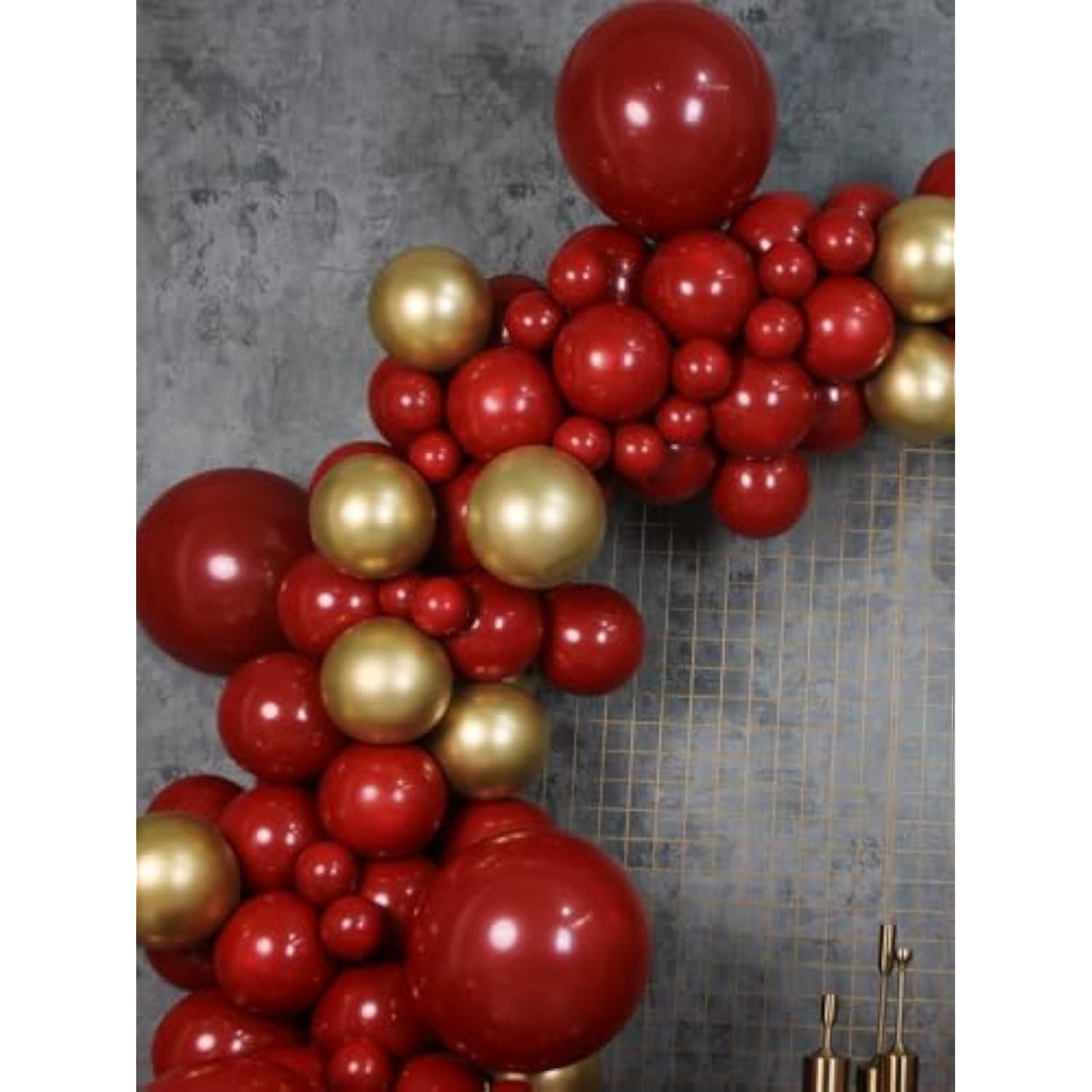 141pcs Black Gold Red Balloon Arch Kit for Birthday, Wedding, Baby Shower Decor