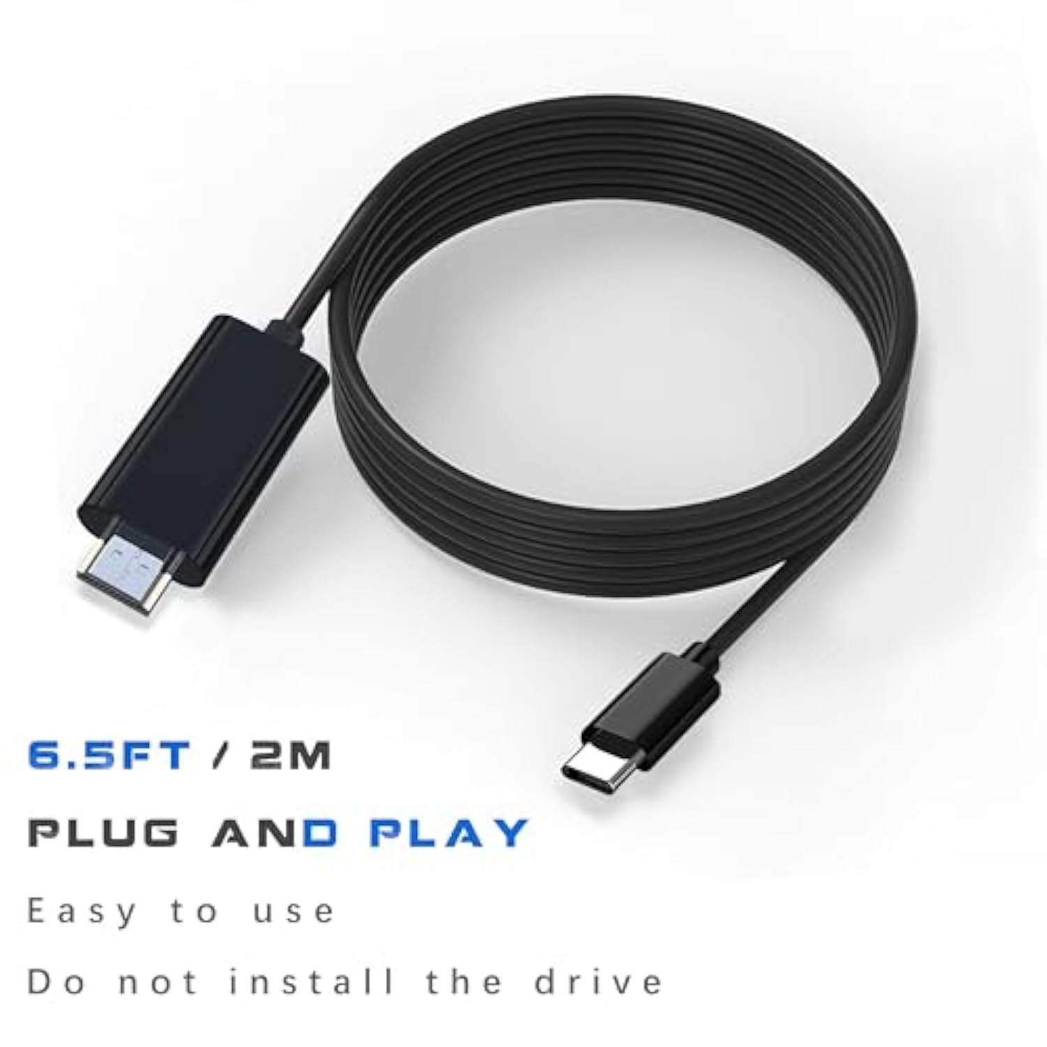 Usb C To Hdmi Cable 6Ft 4K For Monitor, Hdmi To Usb C Adapter For Mac, Usbc To