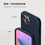 Compatible With Iphone 13 Pro Max Case Silicone With Screen Protector - Navy Blue