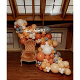 Fall Balloon Arch Kit: Terracotta, Peach, Orange, Gray - 130 Piece