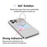 Cell Phone Ring Holder - Finger Ring & Stand - Improves Phone Grip Compatible with iPhone, Galaxy and Most Cases (Except Silicone/Leather) -