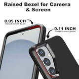 Designed For Samsung Galaxy S24/S25 Case [With Privacy Screen Protector] 3-Layer Full Body Protection Rugged Shockproof Heavy Duty Phone Case Cover, Black